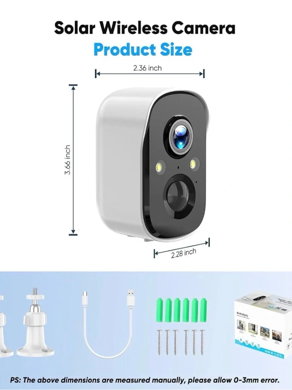 4MP Security Cameras Wireless Outdoor, Color Night Vision 2-Pack